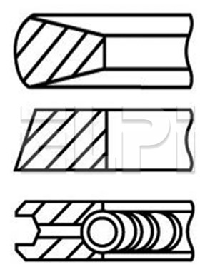 Set segmenti piston LP182 2234 STD ELPI